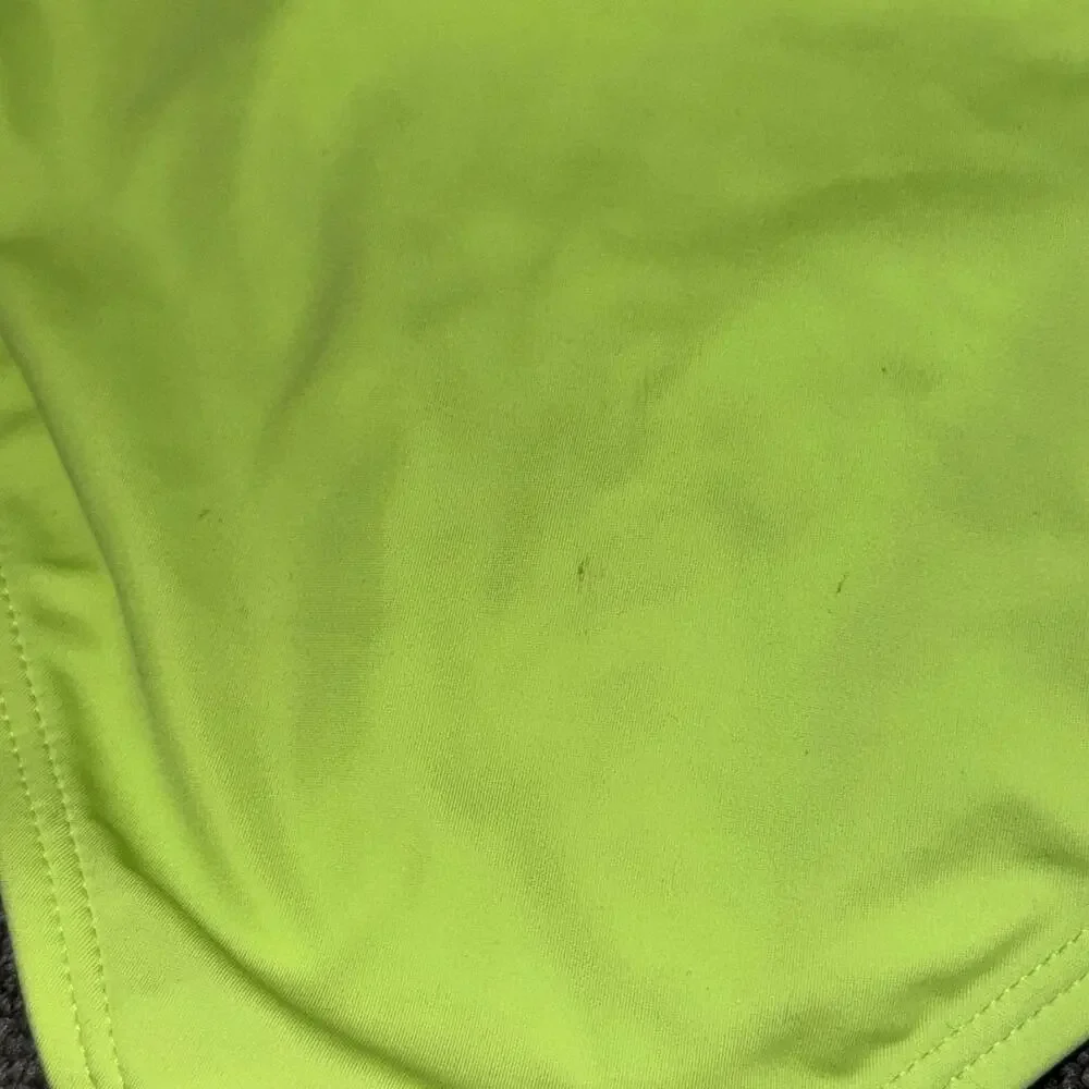 No Boundaries Y2K Lime/Neon Green Bikini Bottom Boho Women's Size Large NWT